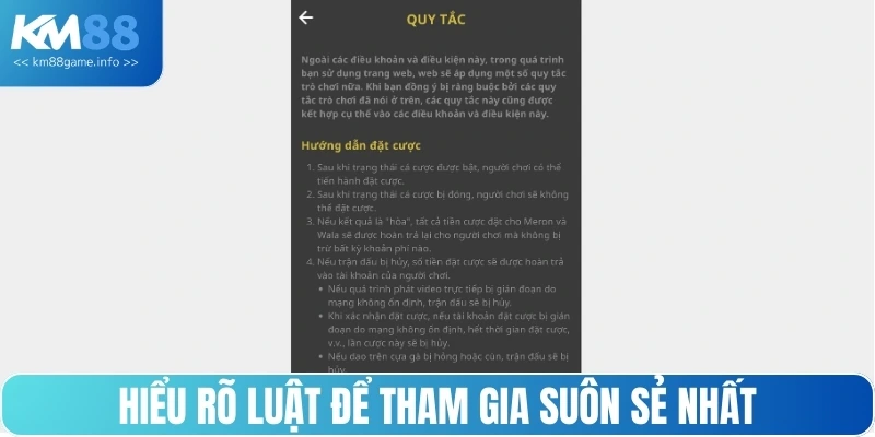 Hiểu rõ luật để tham gia suôn sẻ nhất
